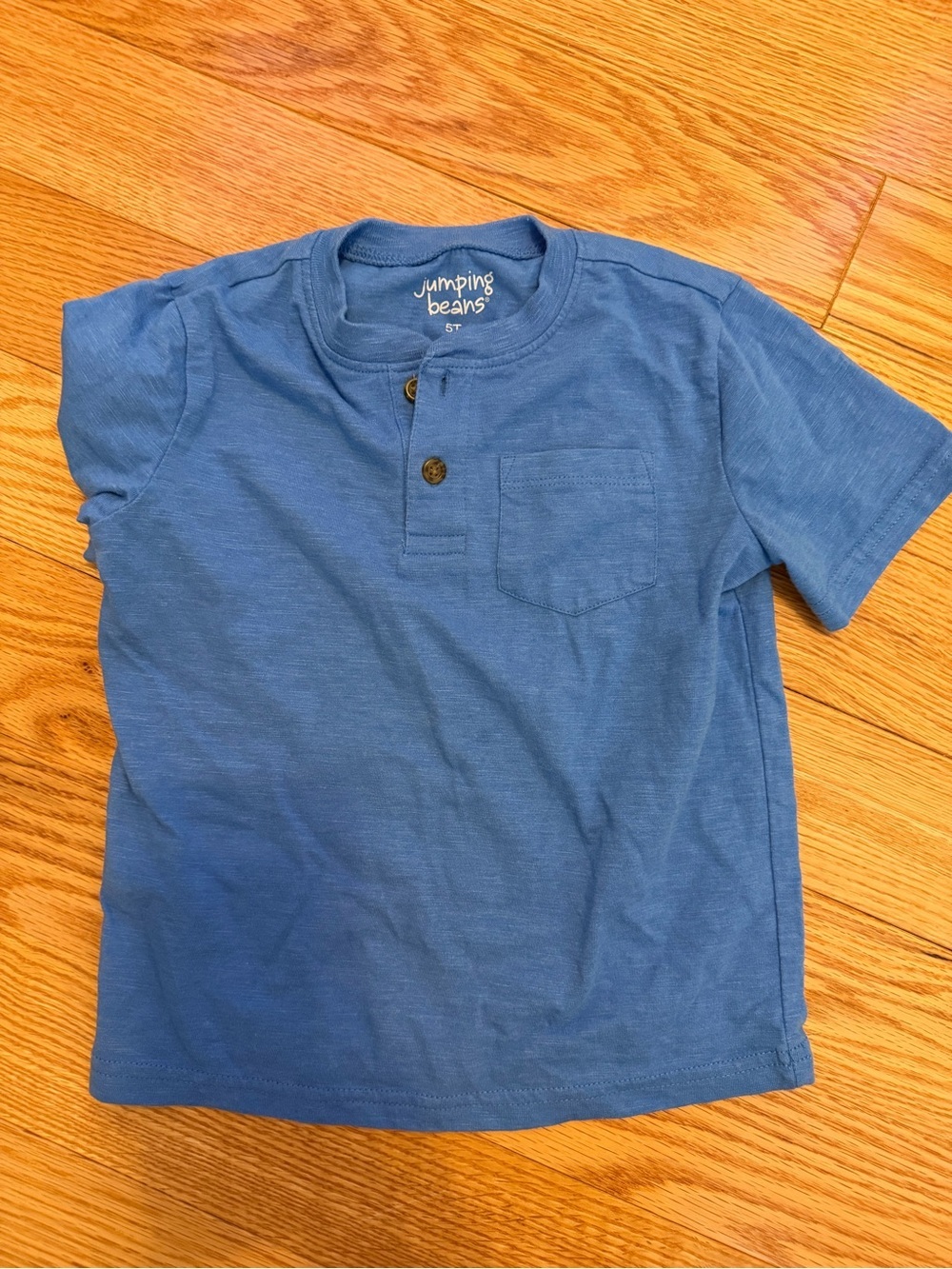 jumping beans Blue Short-Sleeve Henley Tee with Chest Pocket